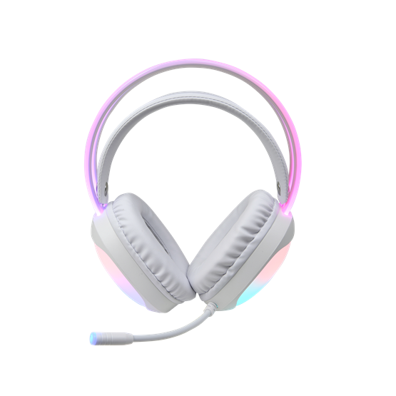 HDP MARVO Lumi 40 vezetékes fejhallgató - fehér - RGB világítás - Image 3