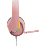 HDP MARVO Tactic 40 vezetékes fejhallgató - rózsaszín - RGB világítás - Image 5