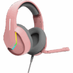 HDP MARVO Tactic 40 vezetékes fejhallgató - rózsaszín - RGB világítás - Image 4