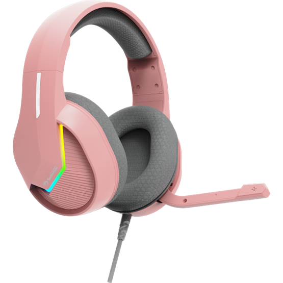 HDP MARVO Tactic 40 vezetékes fejhallgató - rózsaszín - RGB világítás - Image 4
