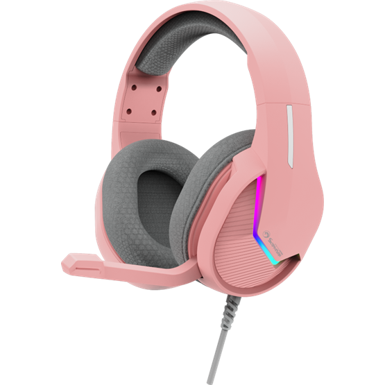 HDP MARVO Tactic 40 vezetékes fejhallgató - rózsaszín - RGB világítás