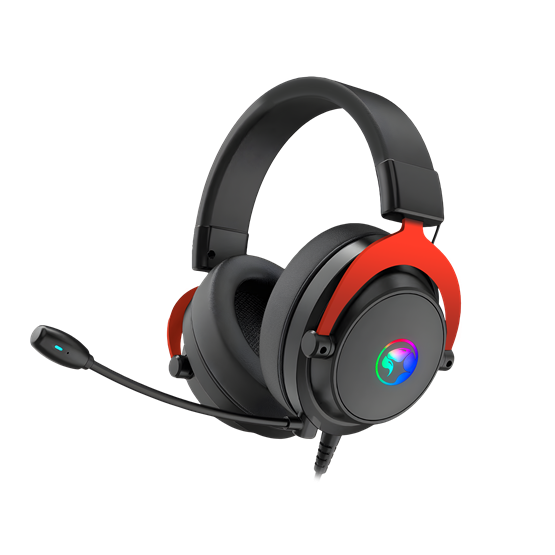 HDP MARVO Tactic 70 vezetékes fejhallgató - fekete - RGB világítás