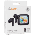 HDP SBOX EB-TWS08-B bluetooth v5.4 in-ear fülhallgató touch kijelzővel és mikrofonnal - BR+EDR+BLE - fekete - Image 5