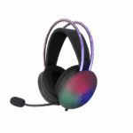 HDP White Shark GH-2342-B FIREFLY gamer fejhallgató mikrofonnal - fekete