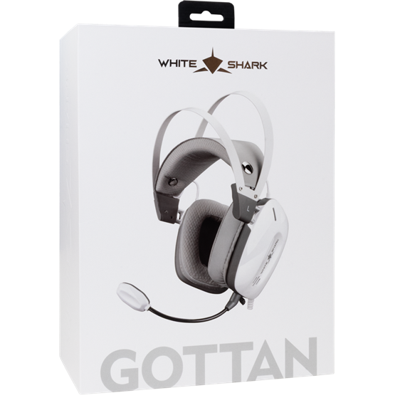 HDP White Shark GH-2446W GOTTAN vezeték nélküli gamer fejhallgató mikrofonnal - fehér - Image 9