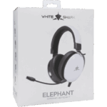HDP White Shark GH-2540W ELEPHANT vezetékes gamer fejhallgató mikrofonnal - fehér - Image 5
