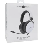 HDP White Shark GH-2540W ELEPHANT vezetékes gamer fejhallgató mikrofonnal - fehér - Image 5