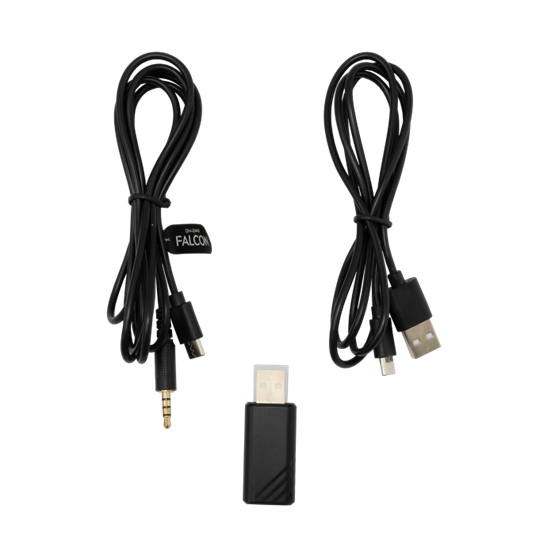 HDP White Shark GH-2441B FALCON vezeték nélküli gamer fejhallgató mikrofonnal - fekete - Image 7