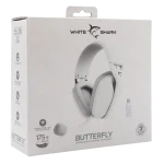 HDP White Shark GH-2442W BUTTERFLY vezeték nélküli gamer fejhallgató mikrofonnal - fehér - Image 7