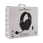 HDP White Shark GH-2442B BUTTERFLY vezeték nélküli gamer fejhallgató mikrofonnal - fekete - Image 8