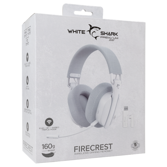 HDP_White_Shark_WGH-2444W_FIRECREST_vezetek_nelkuli_gamer_fejhallgato_mikrofonnal_-_feher-i742014.png HDP White Shark WGH-2444W FIRECREST vezeték nélküli gamer fejhallgató mikrofonnal - fehér - Image 9