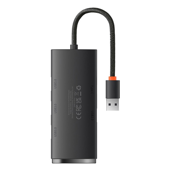 HUB Baseus Lite 4-Port USB Type-A HUB dokkoló állomás, 25 cm, fekete - Image 2