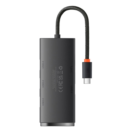 HUB Baseus Lite 4-Port USB Type-C HUB dokkoló állomás, 25 cm, fekete - Image 2