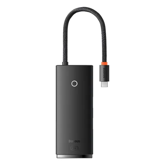 Baseus Lite 5-Port USB Type-C HUB dokkoló állomás, 25 cm, fekete