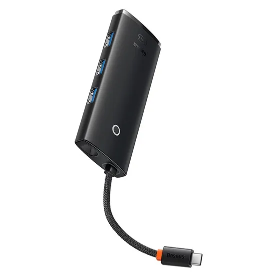 Baseus Lite 5-Port USB Type-C HUB dokkoló állomás, 25 cm, fekete - Image 3