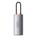 Baseus Metal Gleam 4-in-1 USB Type-C HUB dokkoló állomás, szürke - Image 2