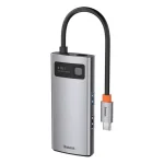 Baseus Metal Gleam 4-in-1 USB Type-C HUB dokkoló állomás, szürke - Image 3