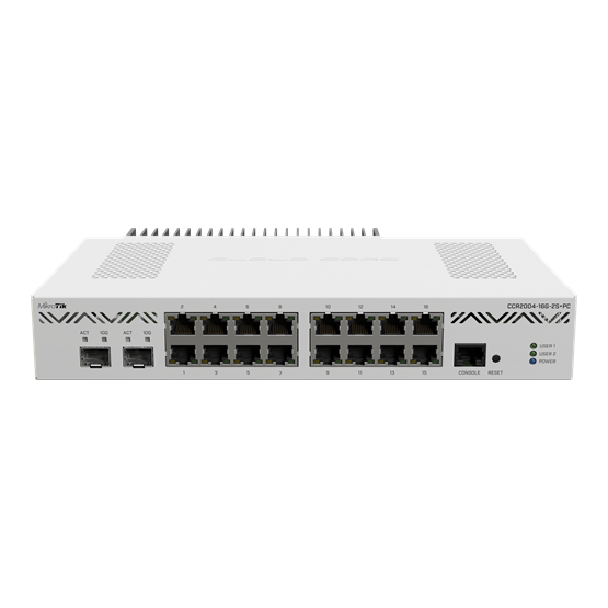 MikroTik 2004-16G-2S+PC passzív hűtéssel, 16x gigabit RJ45 port, 2x SFP+ 10G port, 4GB RAM - Image 2