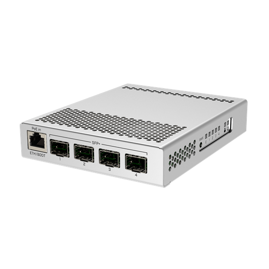 MikroTik CRS305-1G-4S+IN asztali switch, 4xSFP+ port, redundáns táp - Image 5