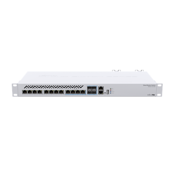 MikroTik CRS312-4C+8XG-RM rackbe szerelhető switch, 8x10Gbit RJ45, 4x 10Gbit RJ45/SFP+ port, redundáns táp - Image 2