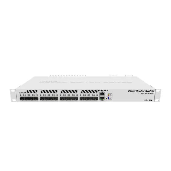 MikroTik CRS317-1G-16S+RM rackbe szerelhető switch, 1xGLAN, 16xSFP+ foglalat, redundáns táp