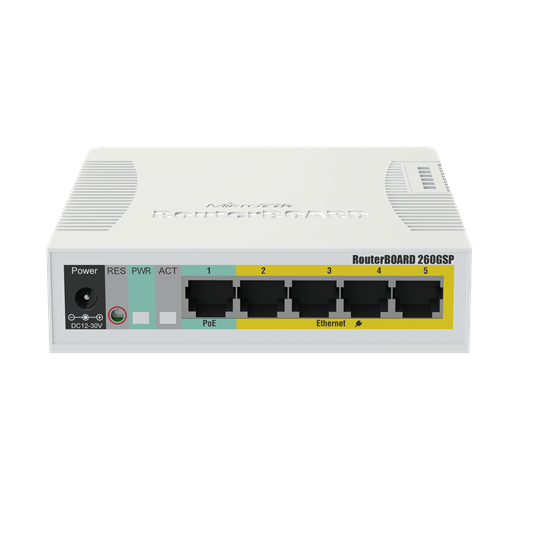 Mikrotik RouterBoard RB260GSP/CSS106-1G-4P-1S 5port GbE 1xGbE SFP PoE switch - Image 4