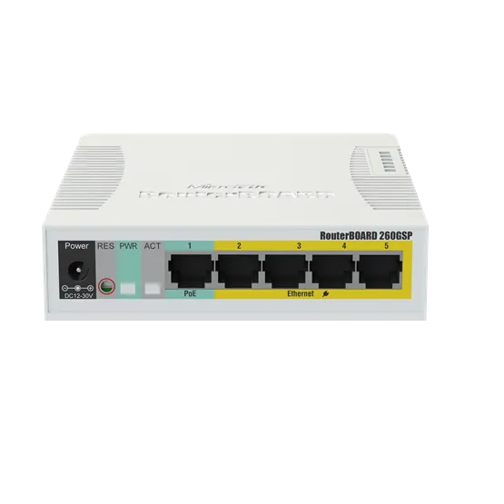 Mikrotik RouterBoard RB260GSP/CSS106-1G-4P-1S 5port GbE 1xGbE SFP PoE switch - Image 2