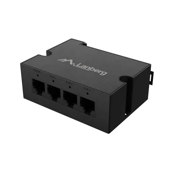 Lanberg DIN sínre szerelhető PoE extender, 1xPoE In 3xPoE Out, 100Mb Fast Ethernet, 30W - Image 3