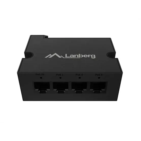Lanberg DIN sínre szerelhető PoE extender, 1xPoE In 3xPoE Out, 100Mb Fast Ethernet, 30W - Image 2