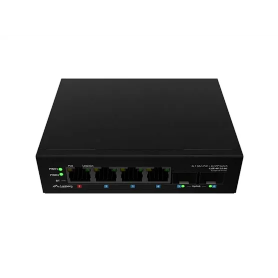 Lanberg Ipari Gigabit PoE switch, 3x PoE+, 1x PoE++, 2x SFP, 90W - Image 4