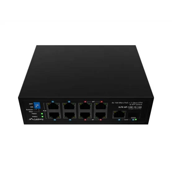 Lanberg Ipari PoE switch, 4x PoE+, 4x PoE++, 1x Gigabit RJ45, 1x SFP, 120W - Image 4