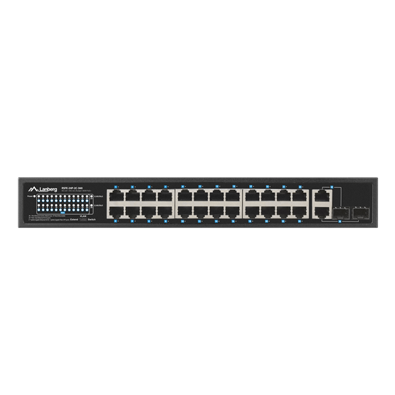 Lanberg Switch 24x 100Mb PoE+/ 2x Combo 19" rackes (360W) V2 - Image 5