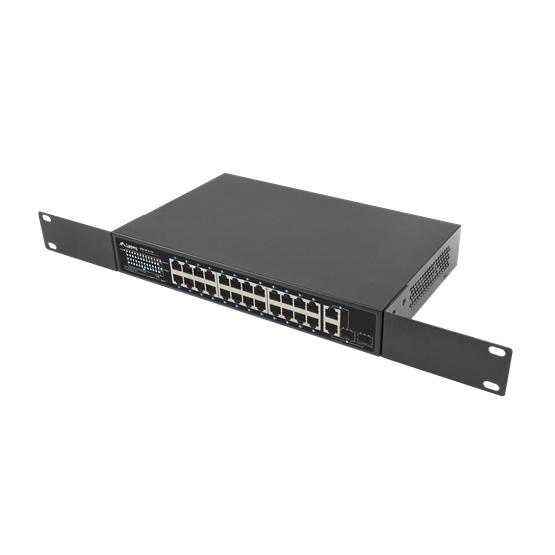 Lanberg Switch 24x 100Mb PoE+/ 2x Combo 19" rackes (360W) V2 - Image 6
