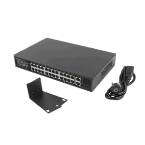 Lanberg Switch 24x 100Mb PoE+/ 2x Combo 19" rackes (360W) V2