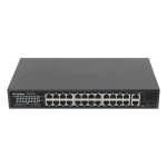 Lanberg Switch 24x 100Mb PoE+/ 2x Combo 19" rackes (360W) V2 - Image 2