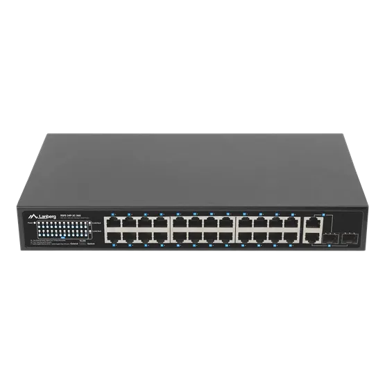 Lanberg Switch 24x 100Mb PoE+/ 2x Combo 19" rackes (360W) V2 - Image 2