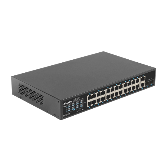 Lanberg Switch 24x 1GbE PoE+/ 2x GbE/ 2 SFP ,19" rackes (360W) - Image 3