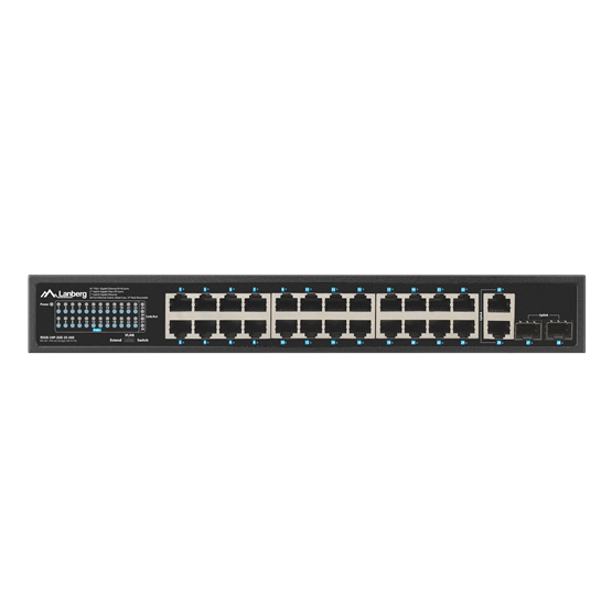 Lanberg Switch 24x 1GbE PoE+/ 2x GbE/ 2 SFP ,19" rackes (360W) - Image 5