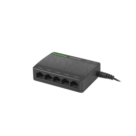 Lanberg Switch DSP1-1005-5V, 5x 1Gb/s, menedzsment nélküli gigabit ethernet, asztali, 5V - Image 5