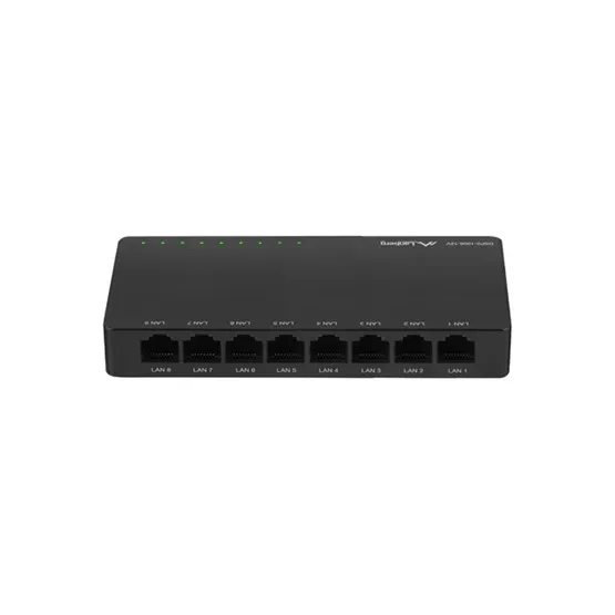 Lanberg Switch DSP2-1008-12V 8x 1Gb/s, menedzsment nélküli gigabit ethernet, asztali, 12V