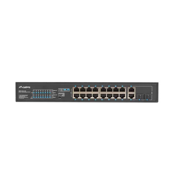 Lanberg Switch menedzsment nélküli, 16x 100Mb PoE+/ 2x 1GB/1X SFP, rackes (250W) - Image 5