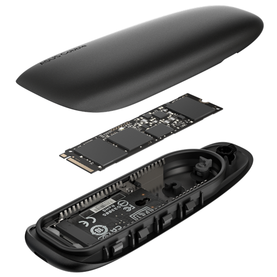 MBR ASUS COBBLE - külső ház - m.2 NVMe SSD > USB3.2 Type-C - ESD-A1A - Image 4