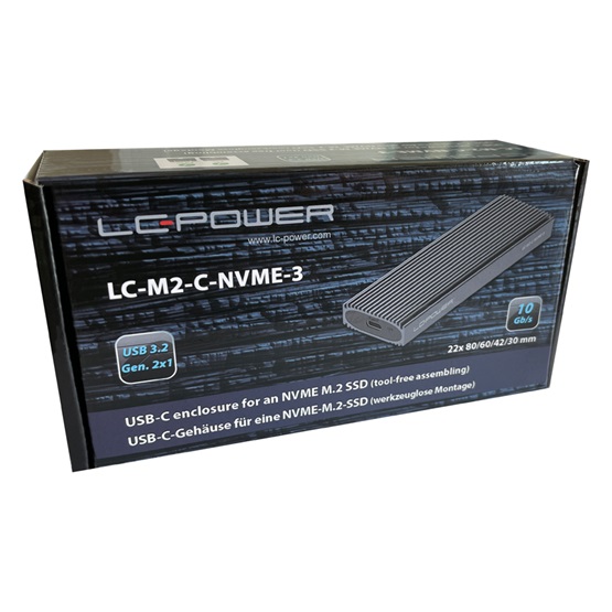 MBR LC Power Külső ház - USB 3.2 2x1 Type C - M.2 NVMe SSD - LC-M2-C-NVME-3 - Image 2