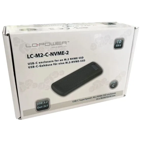 MBR LC Power Külső ház - USB 3.2 2x2 Type C - M.2 NVMe SSD - LC-M2-C-NVME-2X2-RAID - Image 4