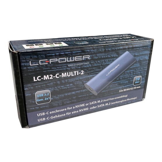 MBR LC Power Külső ház - USB 3.2 Type-C - NVMe vagy SATA M.2 - LC-M2-C-MULTI-2 - Image 9