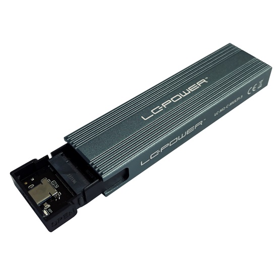 MBR LC Power Külső ház - USB 3.2 Type-C - NVMe vagy SATA M.2 SSD - LC-M2-C-MULTI-3 - Image 4