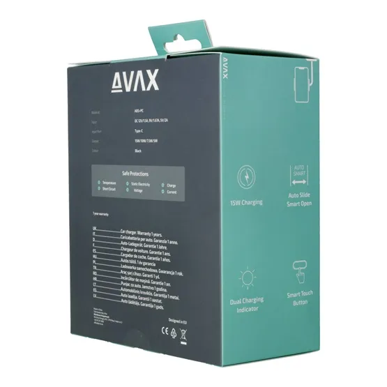 MOB AVAX WH601 Feely+ Vezeték nélküli szellőzőrácsra és szélvédőre rögzíthető autós töltő, 15W - Image 8