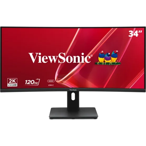 MON ViewSonic 34" VA3420C-2 UWQHD 120Hz VA fekete ívelt monitor