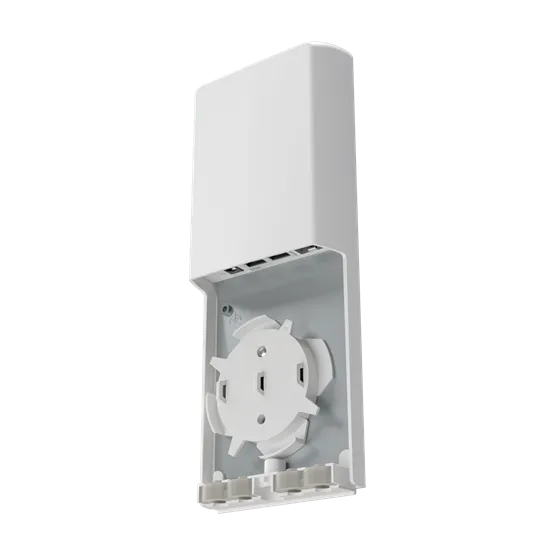 MikroTik Kültéri media konverter, IP55 védelemmel, SwOS, 2x10/100/1000 Mbps RJ45 port, 1x SFP 2.5G port
