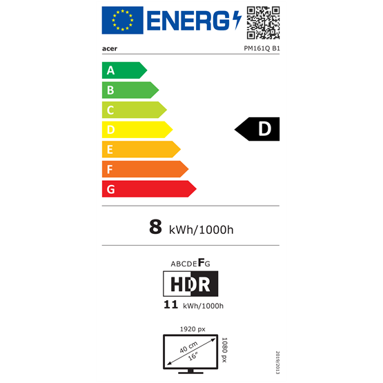 Mon Acer 15,6" PM161QB1bmiuux ZeroFrame FreeSync - IPS - 60Hz |2 év garancia| - Image 6